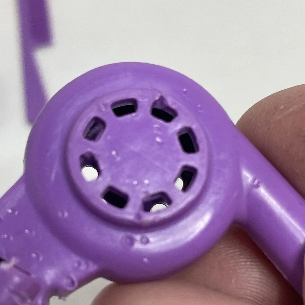 VTG Superstar Dryer Comb Barbie 80s 90s Purple Hair Dryer Handheld Doll